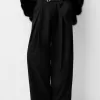 Pantaloni balloon fit cu centura Pantaloni balloon fit cu centura