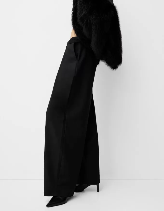 Pantaloni balloon fit cu centura Pantaloni balloon fit cu centura