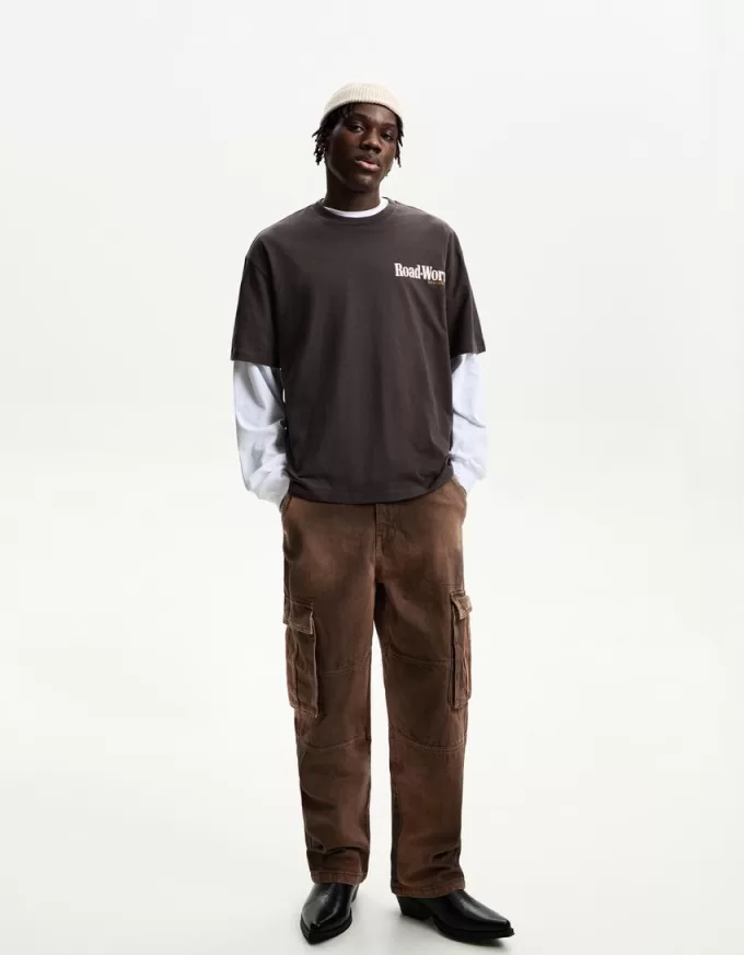 Pantaloni cargo largi Pantaloni cargo largi