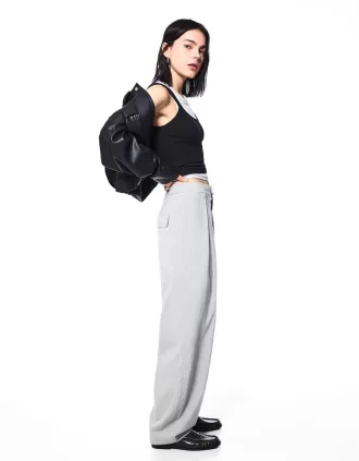 Pantaloni croiți cu balloon fit