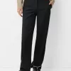 Pantaloni croiți drept cu talie joasă Pantaloni croiți drept cu talie joasă