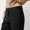 Pantaloni croiți drept cu talie joasă Pantaloni croiți drept cu talie joasă