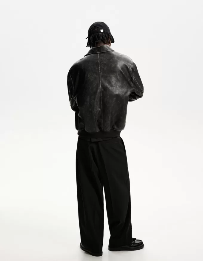 Pantaloni croiți super largi