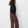 Pantaloni cu dungi drepte, cu talie elastică Pantaloni cu dungi drepte, cu talie elastică