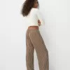 Pantaloni cu dungi drepte, cu talie elastică