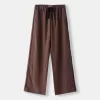 Pantaloni cu dungi drepte, cu talie elastică Pantaloni cu dungi drepte, cu talie elastică