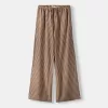 Pantaloni cu dungi drepte, cu talie elastică