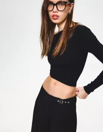 Pantaloni cu săgeți cu cataramă