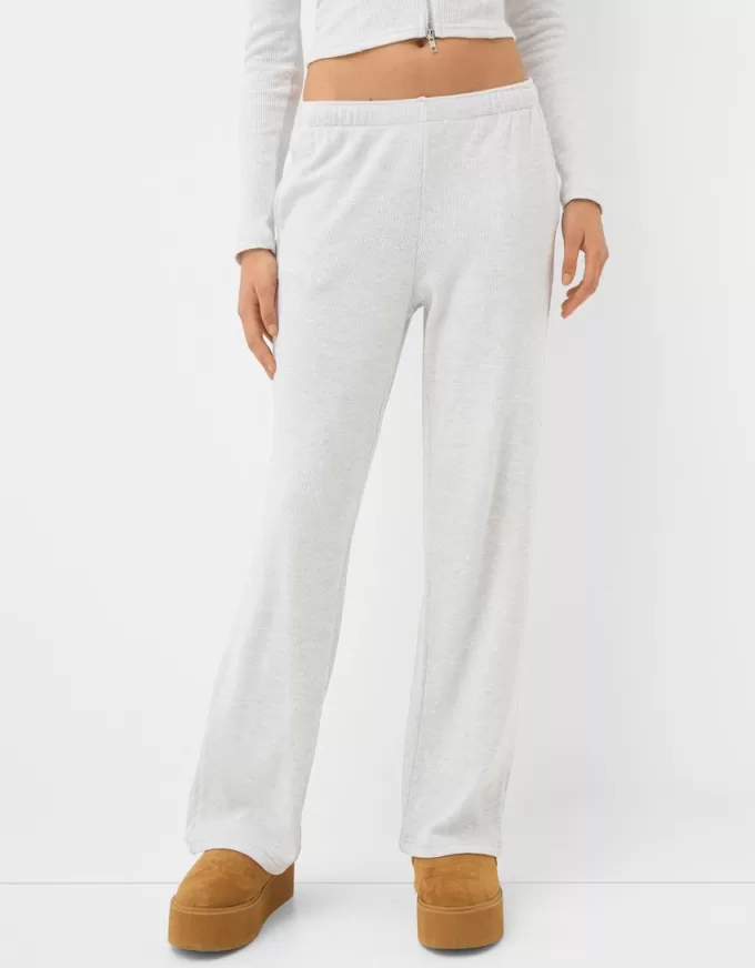 Pantaloni cu textura waffle