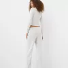 Pantaloni cu textura waffle