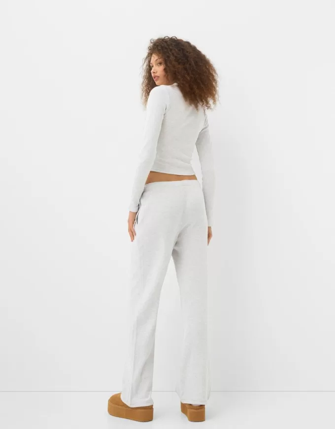 Pantaloni cu textura waffle