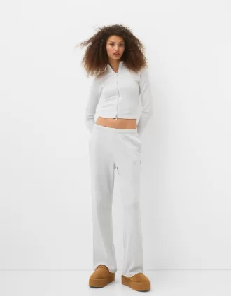 Pantaloni cu textura waffle