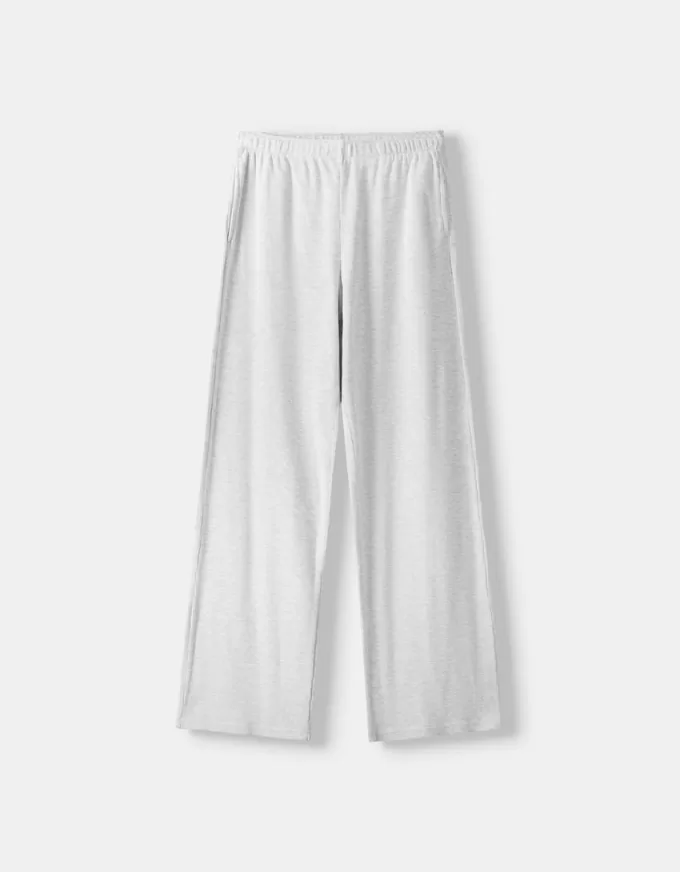 Pantaloni cu textura waffle