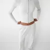 Pantaloni cu textura waffle