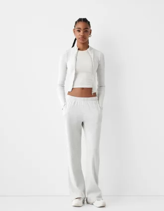 Pantaloni cu textura waffle