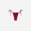 Pantaloni de bikini burgundy cu fundite Pantaloni de bikini burgundy cu fundite