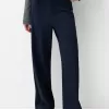 Pantaloni de croitorie cu picioare largi Pantaloni de croitorie cu picioare largi