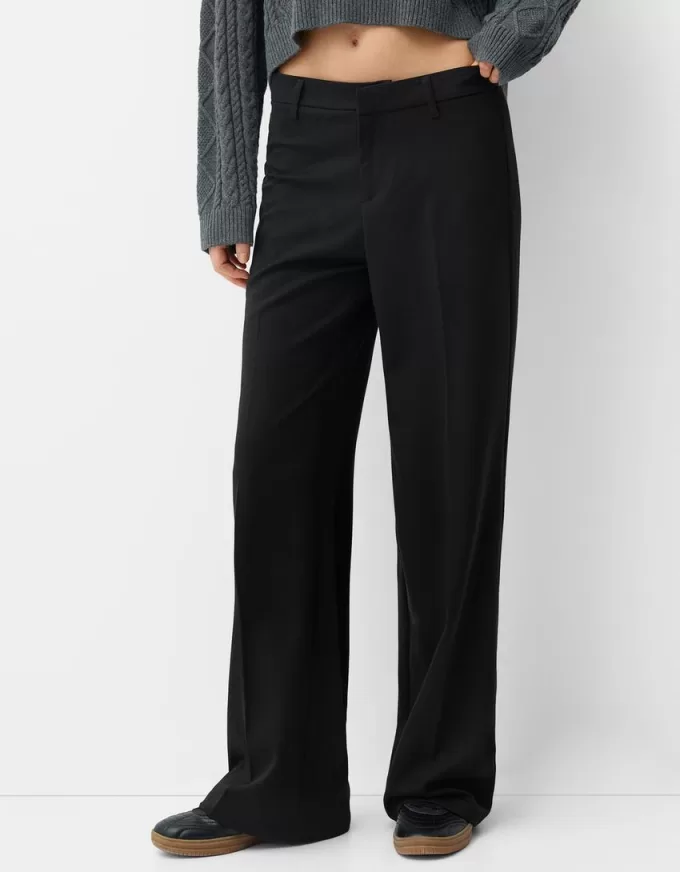 Pantaloni de croitorie cu picioare largi