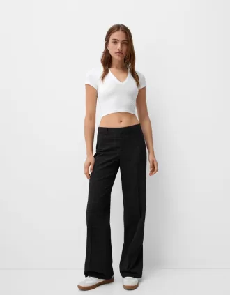 Pantaloni de croitorie cu picioare largi