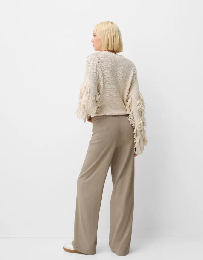 Pantaloni de croitorie cu picioare largi Pantaloni de croitorie cu picioare largi