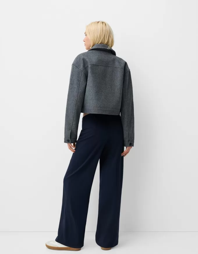 Pantaloni de croitorie cu picioare largi Pantaloni de croitorie cu picioare largi