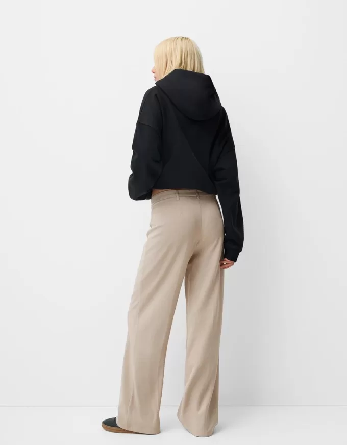 Pantaloni de croitorie cu picioare largi Pantaloni de croitorie cu picioare largi