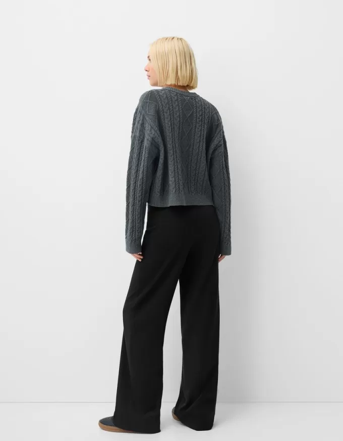 Pantaloni de croitorie cu picioare largi