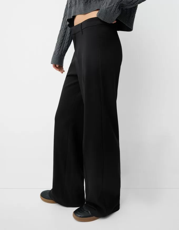 Pantaloni de croitorie cu picioare largi