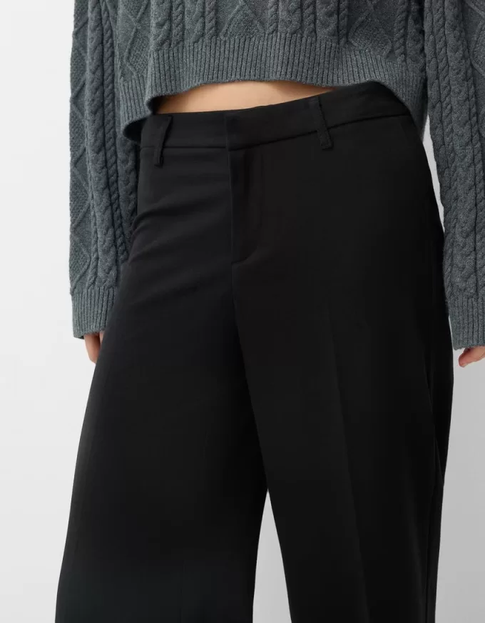 Pantaloni de croitorie cu picioare largi