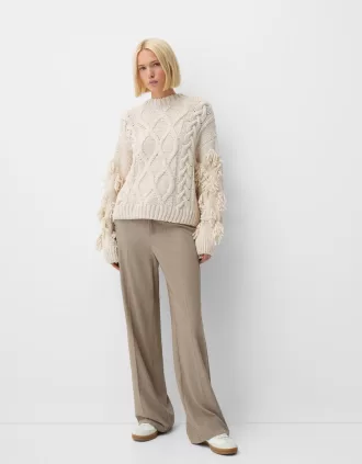 Pantaloni de croitorie cu picioare largi