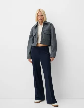 Pantaloni de croitorie cu picioare largi