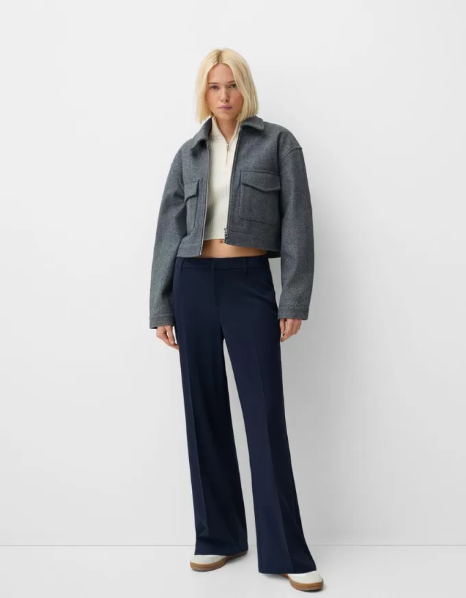 Pantaloni de croitorie cu picioare largi Pantaloni de croitorie cu picioare largi
