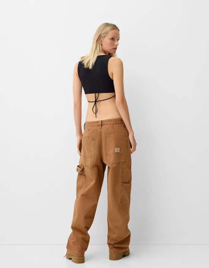 Pantaloni de dulgher din bumbac