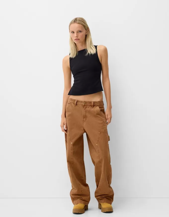 Pantaloni de dulgher din bumbac