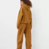 Pantaloni de jogger interlock voluminosi