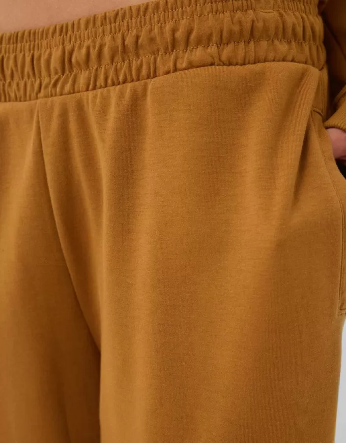 Pantaloni de jogger interlock voluminosi