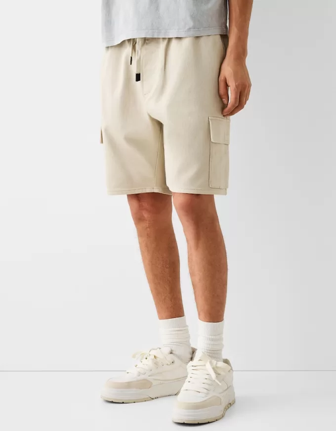 Pantaloni de jogging Bermuda soft cargo Pantaloni de jogging Bermuda soft cargo