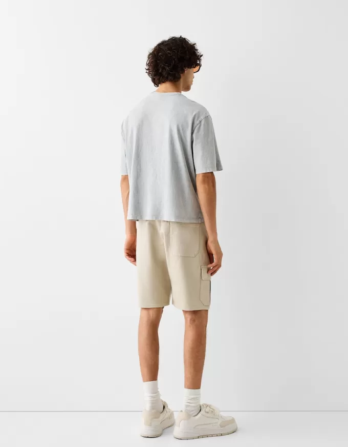 Pantaloni de jogging Bermuda soft cargo Pantaloni de jogging Bermuda soft cargo