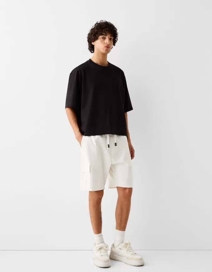 Pantaloni de jogging Bermuda soft cargo Pantaloni de jogging Bermuda soft cargo