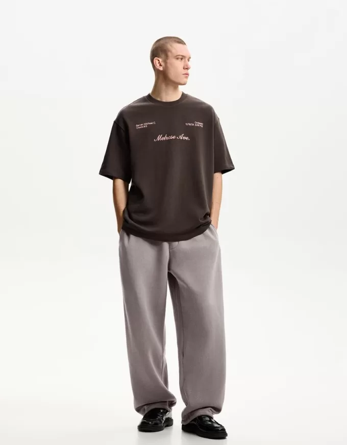 Pantaloni de pluș cu balloon fit Pantaloni de pluș cu balloon fit