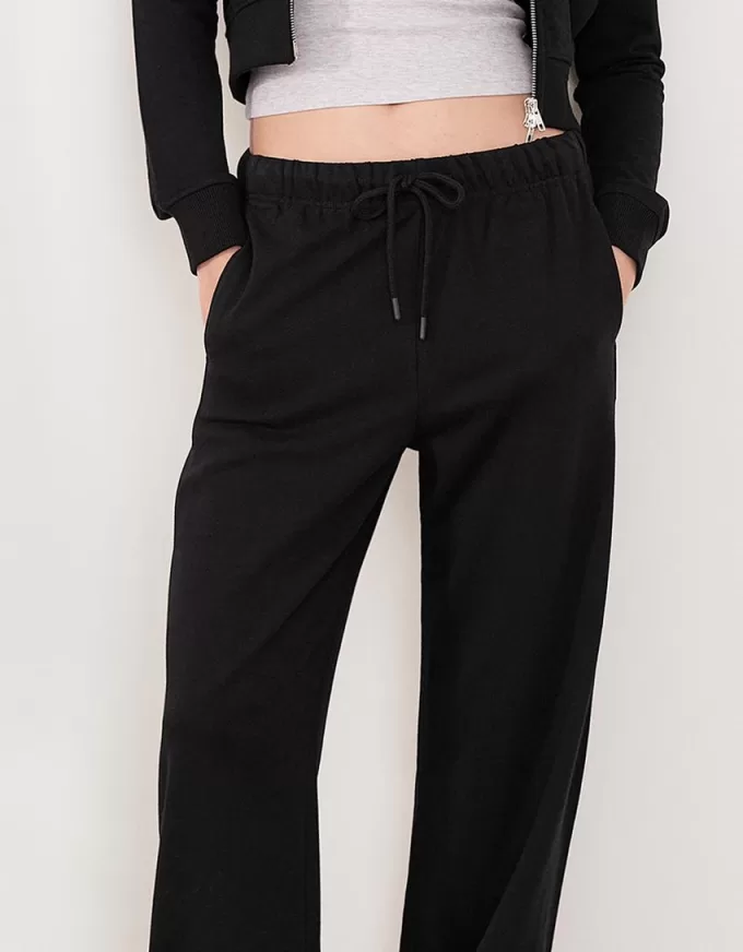 Pantaloni de pluș cu cusături laterale Pantaloni de pluș cu cusături laterale