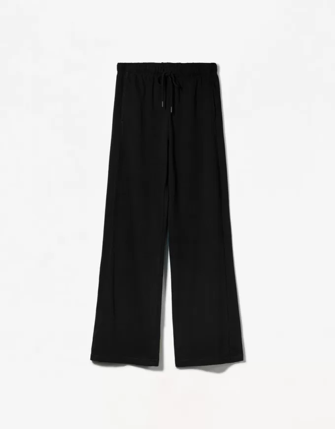Pantaloni de pluș cu cusături laterale