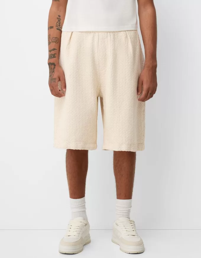 Pantaloni de trening Bermude texturați Pantaloni de trening Bermude texturați