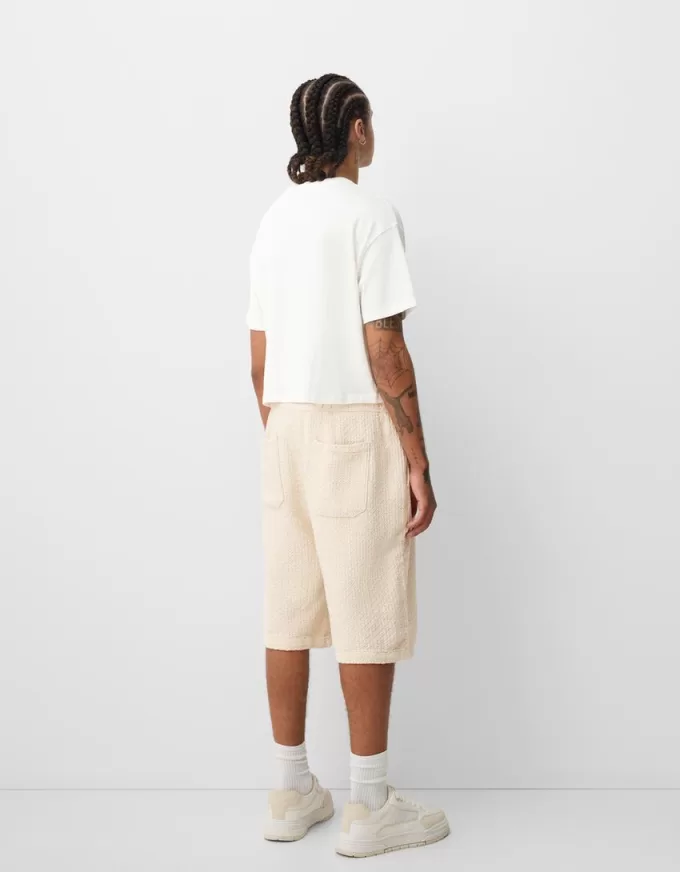 Pantaloni de trening Bermude texturați Pantaloni de trening Bermude texturați