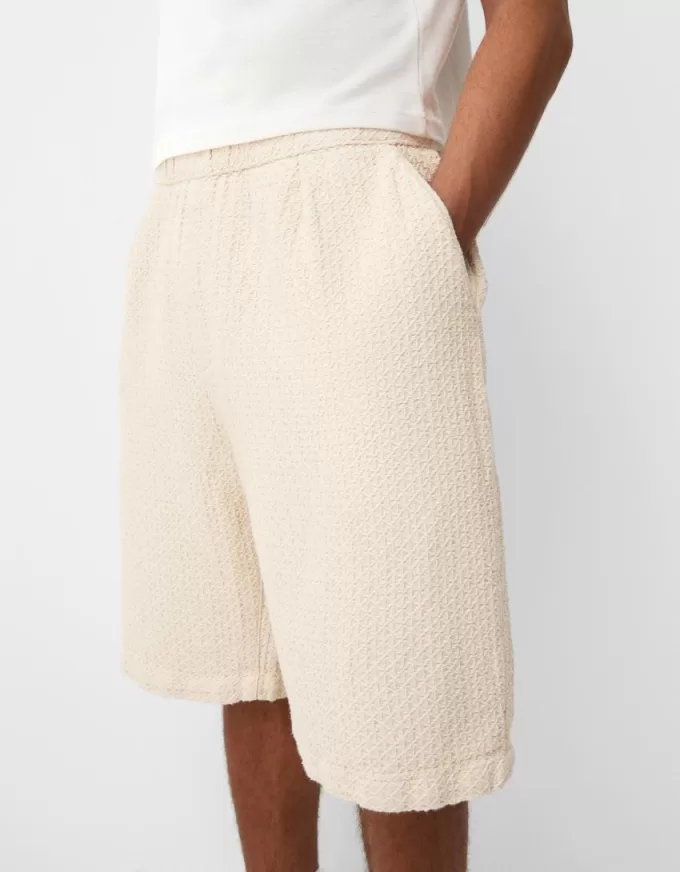 Pantaloni de trening Bermude texturați Pantaloni de trening Bermude texturați