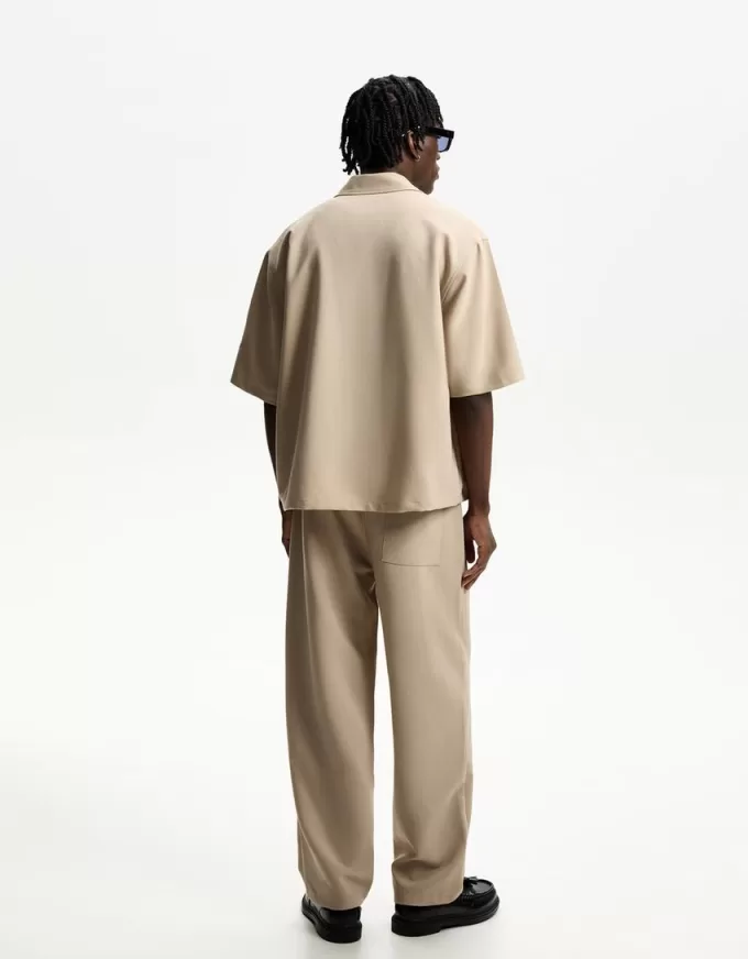 Pantaloni de trening croiți cu croială dreaptă Pantaloni de trening croiți cu croială dreaptă