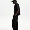 Pantaloni de trening croiți cu croială dreaptă Pantaloni de trening croiți cu croială dreaptă