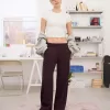 Pantaloni de trening cu picioare largi Pantaloni de trening cu picioare largi