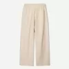 Pantaloni de trening cu picioare largi în amestec de in Pantaloni de trening cu picioare largi în amestec de in