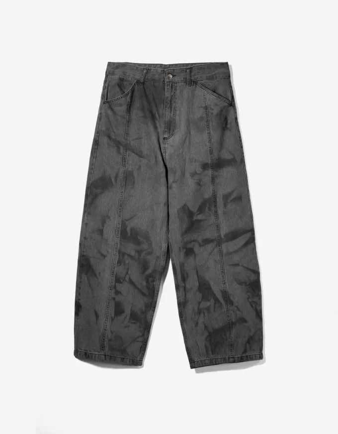 Pantaloni decolorați super largi Pantaloni decolorați super largi